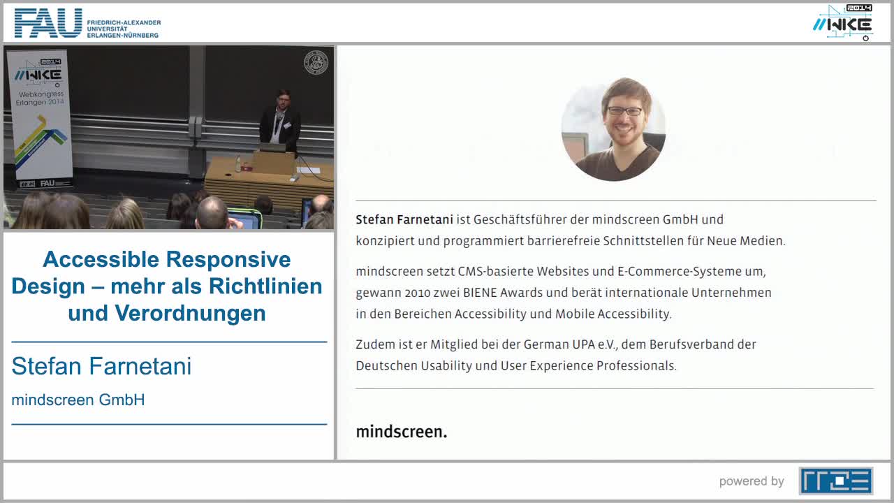 Accessible Responsive Design – Mehr als Richtlinien und Verordnungen Clip ID:3697 Accessible Responsive Design – Mehr als Richtlinien und Verordnungen Clip ID:3697