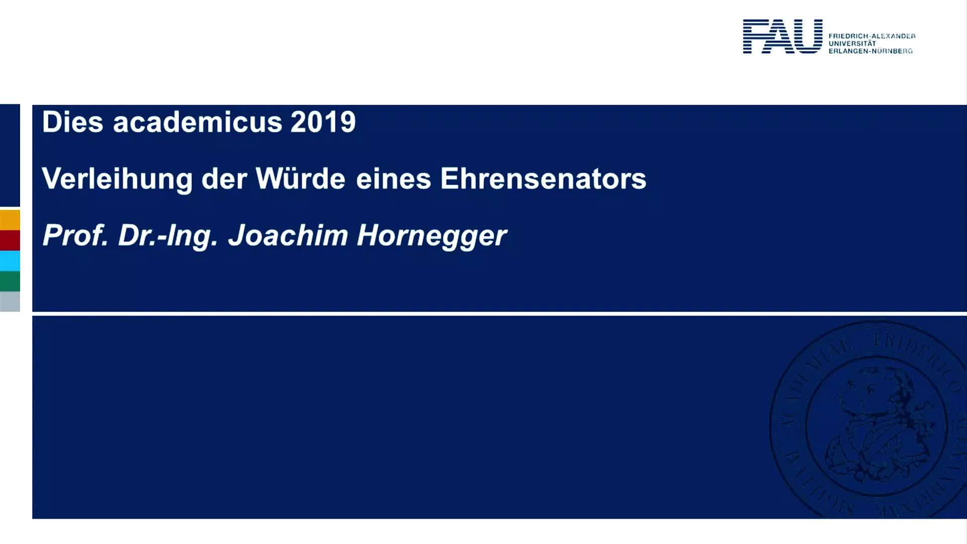 Würde eines Ehrensenators an Herrn Prof. Dr. Klaus Wucherer